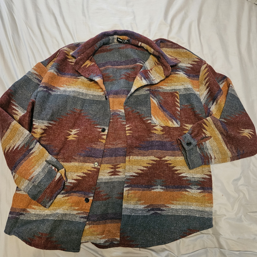 SHEIN Men's Aztec Print Overshirt